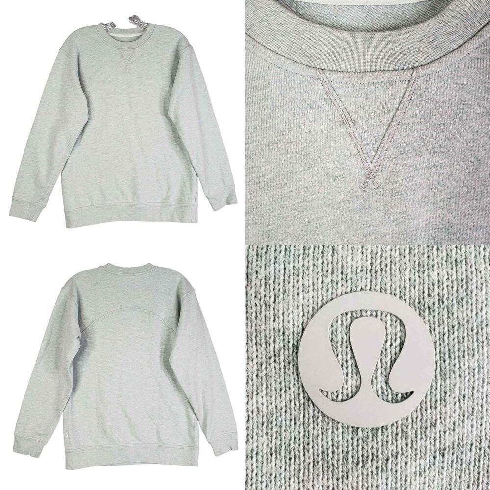 lululemon light gray crewneck sweatshirt / 8